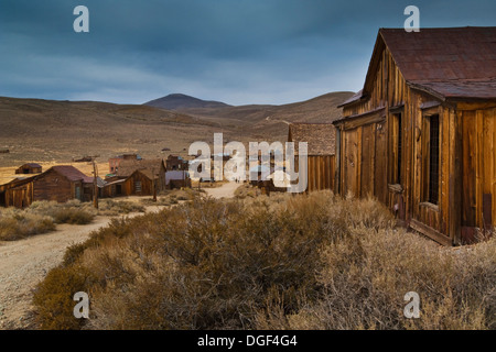 Looking down Green Street, Bodie State Historic Park, Mono County, California Stock Photo