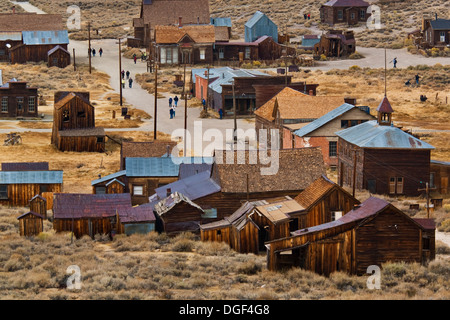 Looking down Green Street, Bodie State Historic Park, Mono County, California Stock Photo