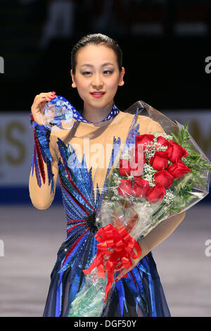 Detroit, Michigan, USA. 20th Oct, 2013. Mao Asada (JPN) Figure Skating : ISU Grand Prix of Figure Skating 2013/2014 2013 Hilton Honors Skate America Women's Victory Ceremony at Joe Louis Arena in Detroit, Michigan, United States . Credit:  YUTAKA/AFLO SPORT/Alamy Live News Stock Photo