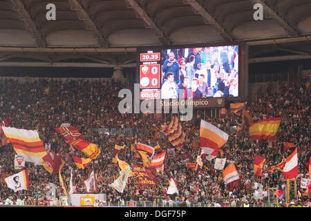 Rome, Italy. 18th Oct, 2013. Roma fans Football / Soccer : Italian 'Serie A' match between AS Roma 2-0 SSC Napoli at Stadio Olimpico in Rome, Italy . © Maurizio Borsari/AFLO/Alamy Live News Stock Photo