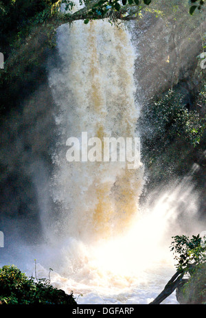 Argentina, Iguassu National Park:  Individual cascade of Iguassu Falls Stock Photo