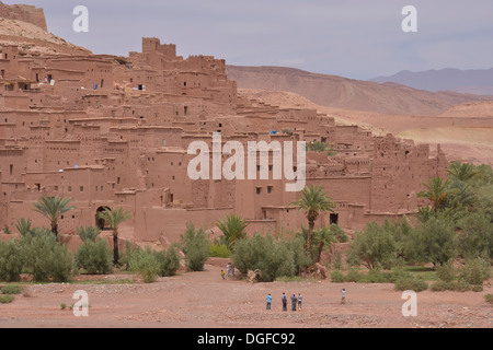 Kasbah or Ksar of Ait-Ben-Haddou, UNESCO World Heritage Site, Aït-Ben-Haddou, Souss-Massa-Draâ region, Morocco Stock Photo