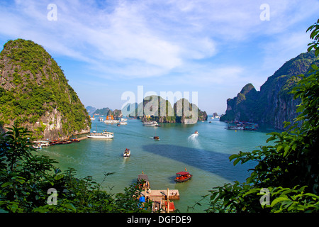 A view of Ha Long Bay in Vietnam Stock Photo