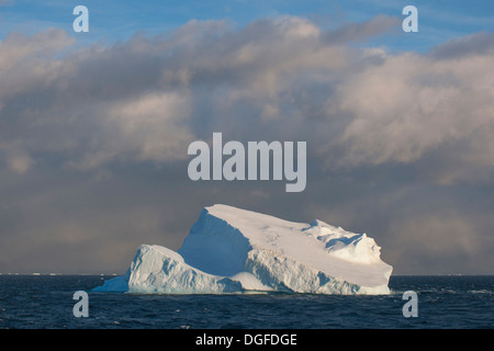 Iceberg floating in the South Atlantic Ocean, Weddell Sea, Antarctic Peninsula, Antarctica Stock Photo