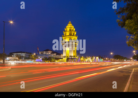 The independence monument in Phnom Penh, Cambodia Stock Photo