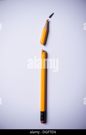 an image of a broken pencil Stock Photo