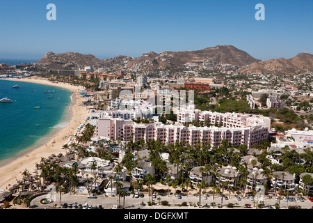 Resorts at Medano Beach, Cabo San Lucas, Baja California Sur, Mexico Stock Photo