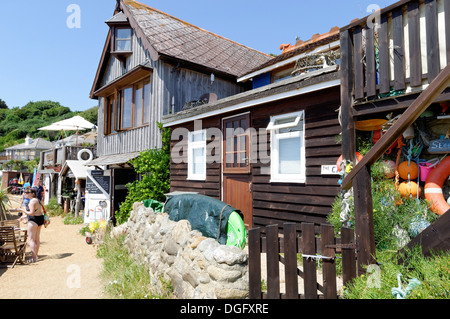 Beach Houses,  Steephill Cove,Whitwell, Ventnor, Isle of Wight, England, UK. Stock Photo