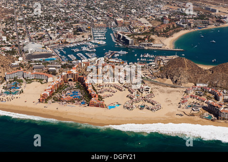 Playo Solmar Beach and Harbour of Cabo San Lucas, Cabo San Lucas, Baja California Sur, Mexico Stock Photo