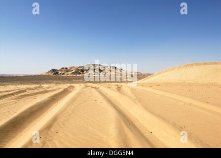 Dune, Black Desert near the Bahariya Oasis, Western Desert, Egypt, Africa Stock Photo