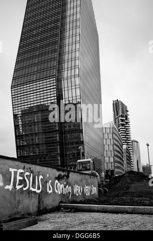 Italy, Milan. 2013. Writing on a wall Stock Photo