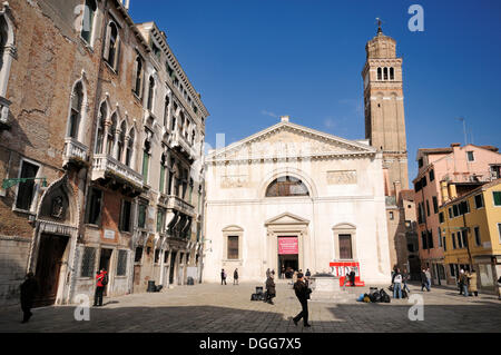 Church of San Maurizio, Santo Stefano steeple, Campo San Maurizio, San Marco, Venice, Veneto, Italy, Europe Stock Photo