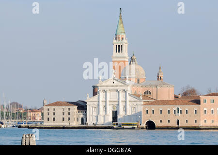 Church of San Giorgio Maggiore, on the island of San Giorgio Maggiore, Venice, Venezia, Veneto, Italy, Europe Stock Photo