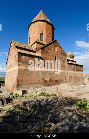 Historic Armenian orthodox church at Khor Virap monastery, Armenia, Asia Stock Photo