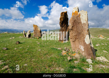 Zorats Karer, 6000 B.C. stoneage observatory, menhir of Karahunj, Carahunge, Armenia, Asia
