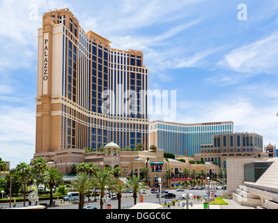 The Palazzo and Venetian hotels and casinos, Las Vegas Boulevard South (The Strip), Las Vegas, Nevada, USA