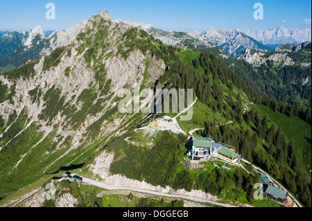 Tegelberg mountain, aerial view, Allgaeu, Bavaria Stock Photo