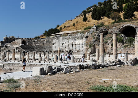 Market Basilica and Odeon of Ephesus, Ephesos, Efes, Izmir, Turkish Aegean, western Turkey, Turkey, Asia Stock Photo