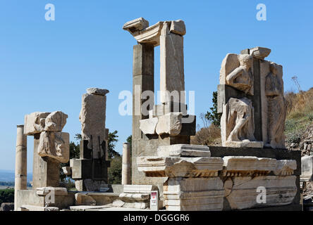 Memmius monument, UNESCO World Heritage Site, Ephesus, Ephesos, Efes, Izmir, Turkish Aegean, western Turkey, Turkey, Asia Stock Photo