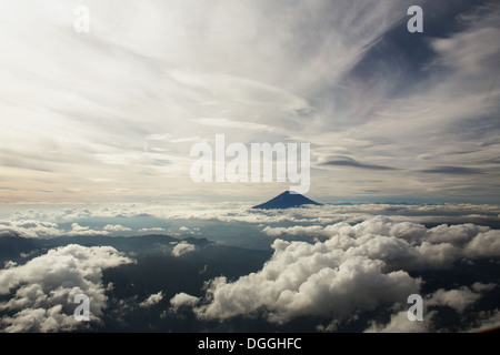 An aerial view from a C-130 Hercules near Mount Fuji, Oct. 8, 2013. Stock Photo