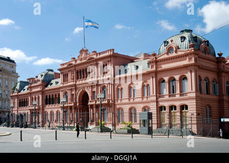 Presidential Palace, Casa Rosada building at Plaza de Mayo square, Montserrat district, Buenos Aires, Argentina, South America Stock Photo