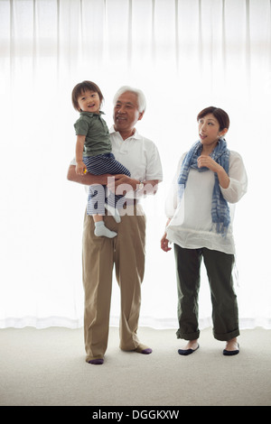 Three generation family, portrait Stock Photo