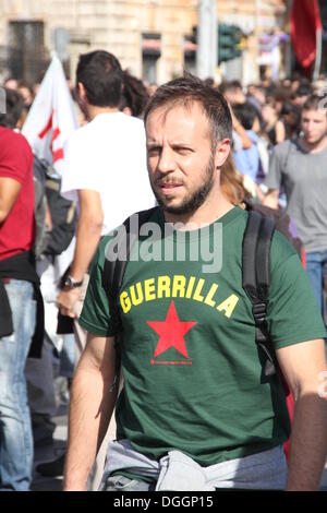 Rome, Italy. 19th Oct, 2013 Demonstrators at an Anti Government Austerity Rally in Rome, Italy  © Gari Wyn Williams/Alamy Live News Stock Photo