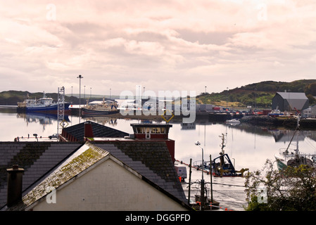 Fishing boats moored in Killybegs Harbour County Donegal Ireland Stock Photo