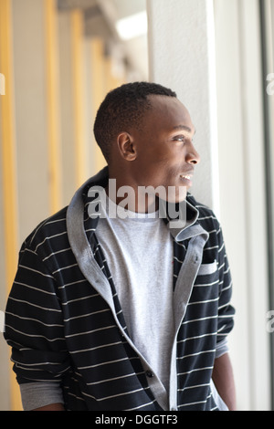 Profile portrait of eighteen year old college student. Stock Photo