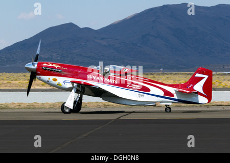 P-51 Mustang air racer Strega sits on the ramp Stock Photo - Alamy