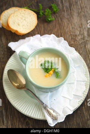 Cauliflower cream soup Stock Photo