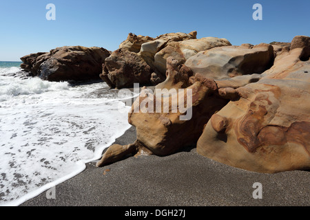 Mediterranean beach at Costa del Sol, Andalusia, Spain Stock Photo