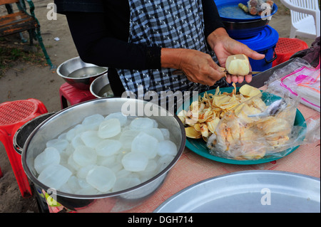 Fruits of Thailand - Suger Palm (Sea coconut) Stock Photo