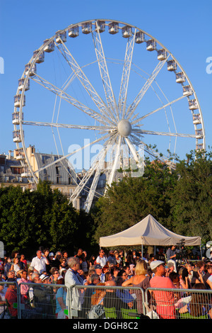 Paris France,8th arrondissement,Tuileries Garden,Jardin des Tuileries,park,Ferris wheel,La Grande Roue,France130815106 Stock Photo