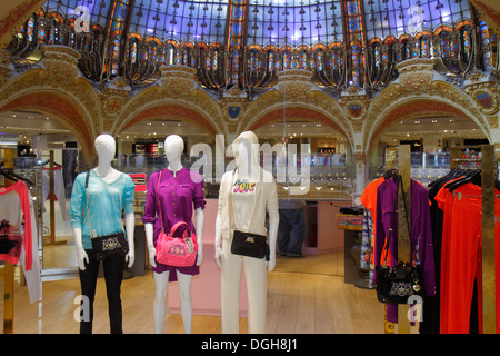 Paris France,9th arrondissement,Boulevard Haussmann,Galeries Lafayette,department store,shopping shopper shoppers shop shops market markets marketplac Stock Photo