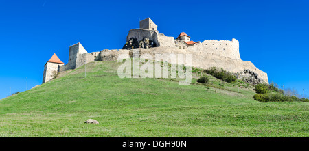 Rupea fortress is in Brasov county, Romania. Medieval saxon landmark of Transylvania Stock Photo