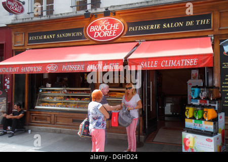 Paris France,Europe,French,9th arrondissement,Rue de Caumartin,La Brioche Dorée,patisserie,restaurant restaurants food dining eating out cafe cafes bi Stock Photo