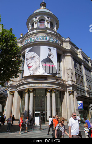 Paris France,9th arrondissement,Boulevard Haussmann,Au Printemps,department store,shopping shopper shoppers shop shops market markets marketplace buyi Stock Photo