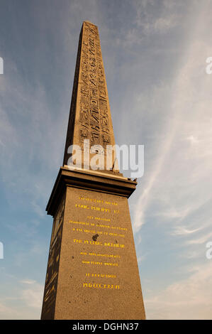 Obelisk at the Place de la Concorde square, Paris, Ile de France region, France, Europe Stock Photo