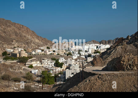 View of Muscat from the old pass road, Oman, Middle East Stock Photo