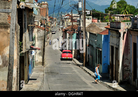 Street scene in Santiago de Cuba, Cuba, Caribbean Stock Photo