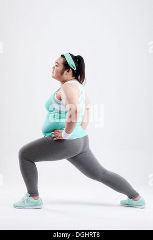 Fat nude woman kneeling Stock Photo - Alamy
