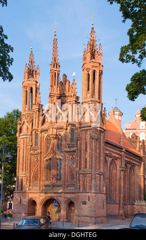 St. Anne's Church, Vilnius, Lithuania, Europe Stock Photo