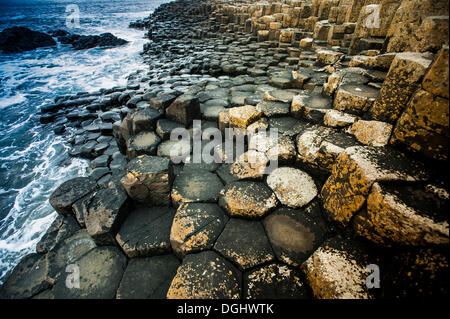 Basalt rocks, Giant Causeway, Coleraine, Northern Ireland, United Kingdom, Europe Stock Photo