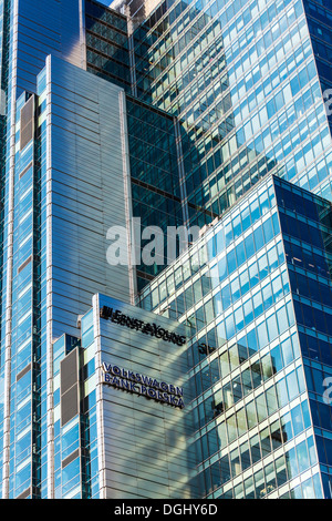 The Rondo 1 modern glass high-rise skyscraper office building in Warsaw. Stock Photo