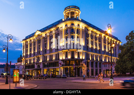 Exterior of the 5 star Hotel Bristol in the Krakowskie Przedmiescie in Warsaw. Stock Photo