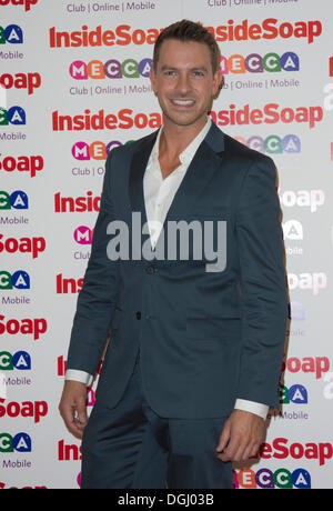 London, UK. 21 October 2013. Hollyoaks actor and Strictly Come Dancing contestant Ashley Taylor Dawson at the Inside Soap Awards sponsored by Mecca. Photo: Nick Savage/Alamy Live News Stock Photo