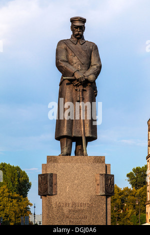 The Jozef Pilsudski Monument in Pilsudski Square in Warsaw. Stock Photo