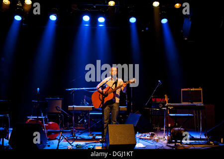 The French singer and songwriter Julien Pras live in the Treibhaus venue, Lucerne, Switzerland Stock Photo