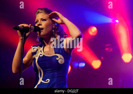 Jael Krebs, singer and frontwoman of Swiss pop band Lunik live at the ...